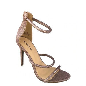 Bebe Berdine Pink Glittery High Heels Size 7.5.